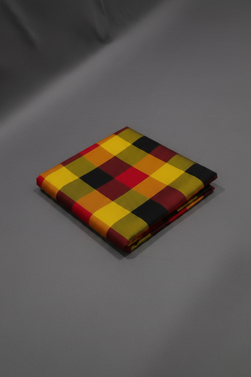 Checked saree multicolor 