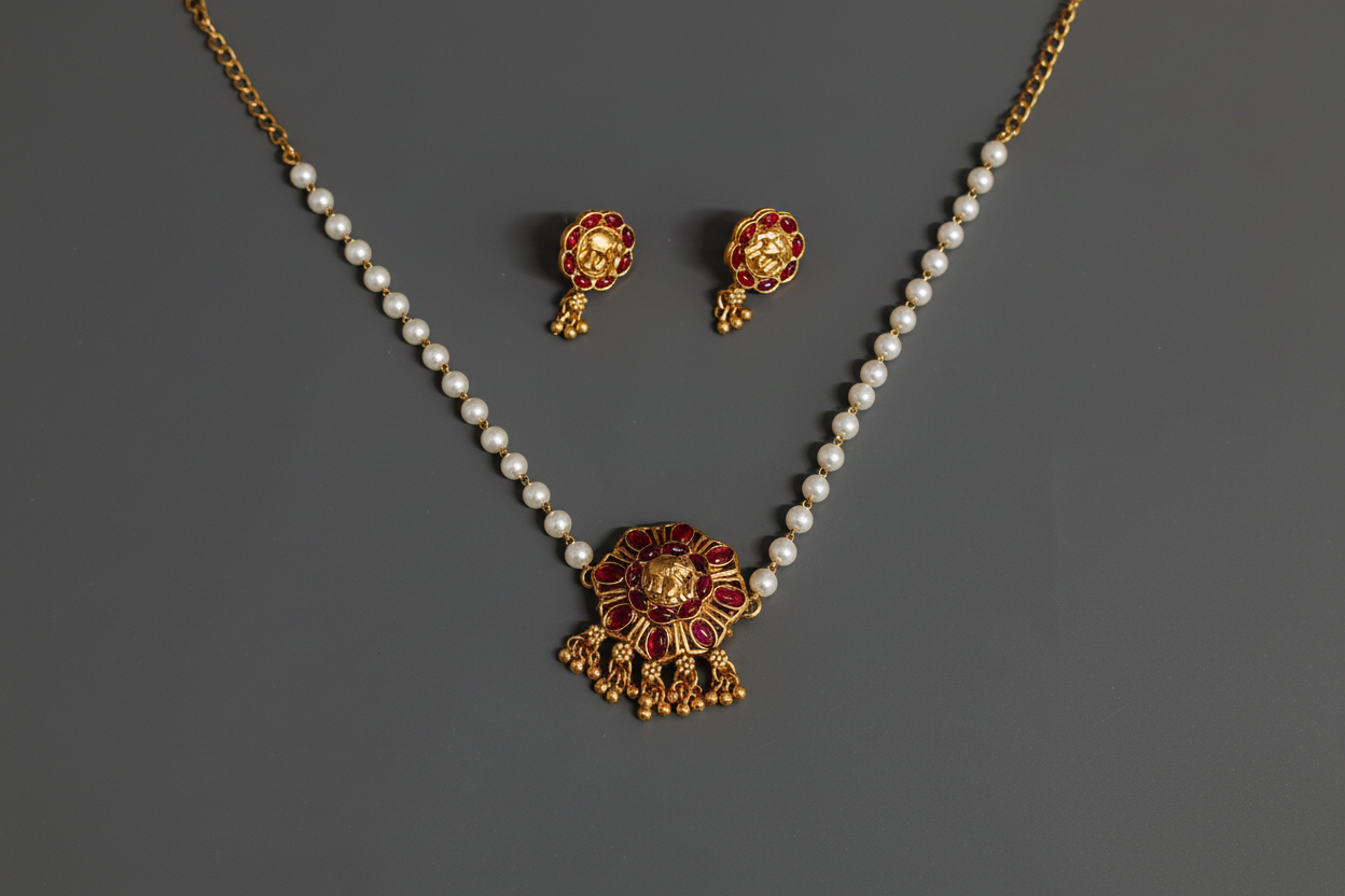 Choker set pearl 