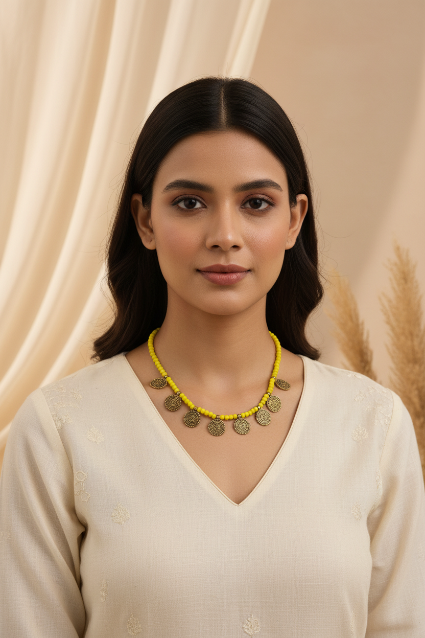 Coin Chain Crystal Yellow 