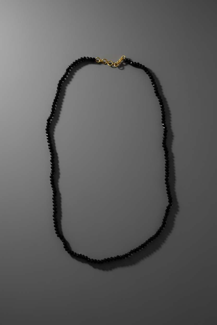 Crystal Beads Black Chain 
