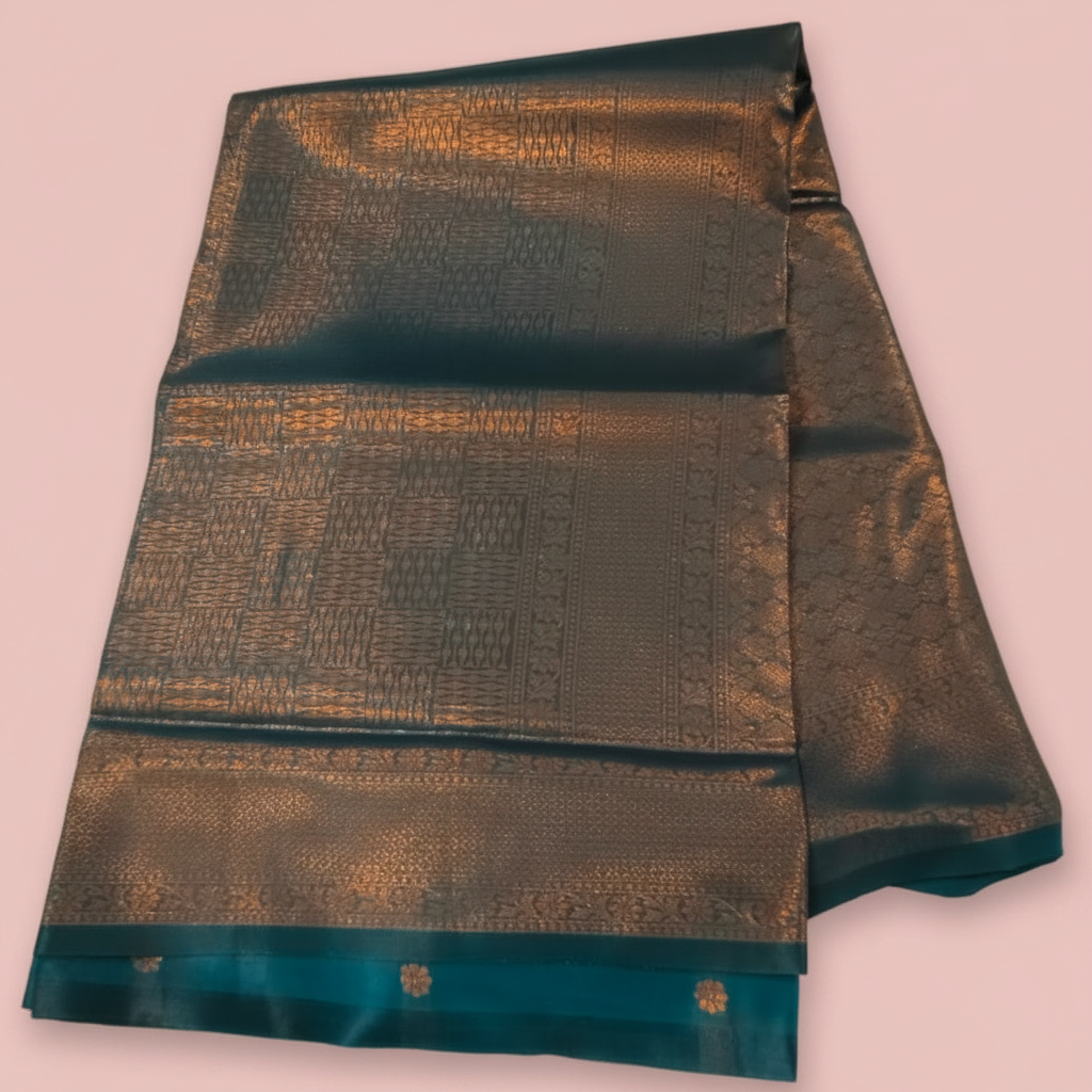 Dark Green Drape Magic Saree