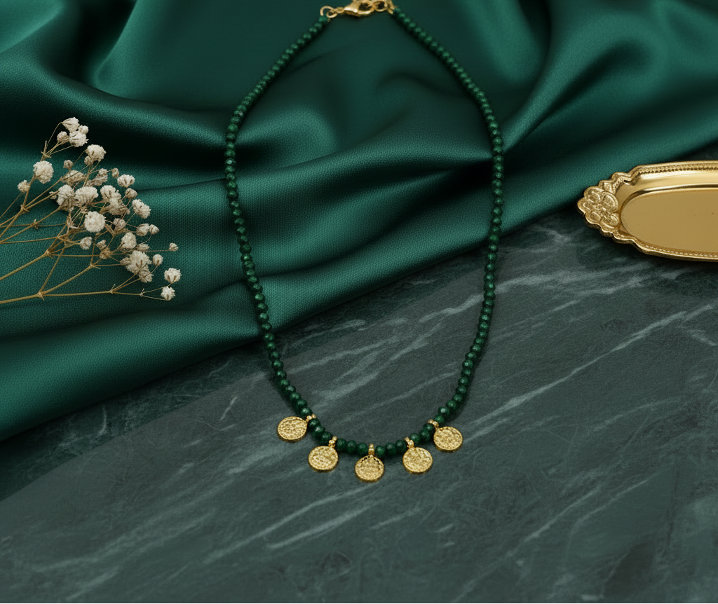 Dark Green Lakshmi Chain