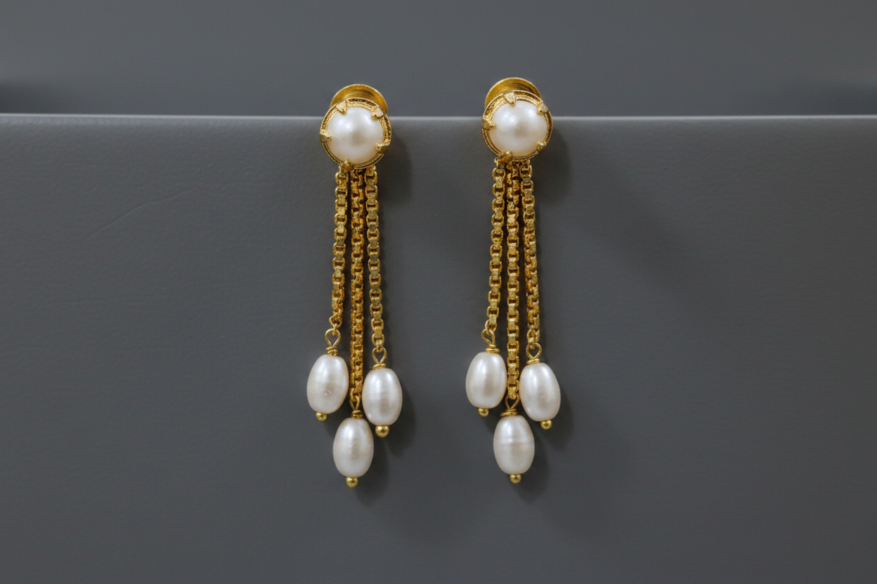 Detachable Pearl Drop Earrings