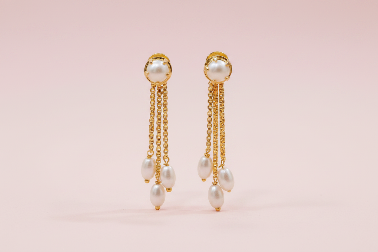 Detachable Pearl Drop Earrings