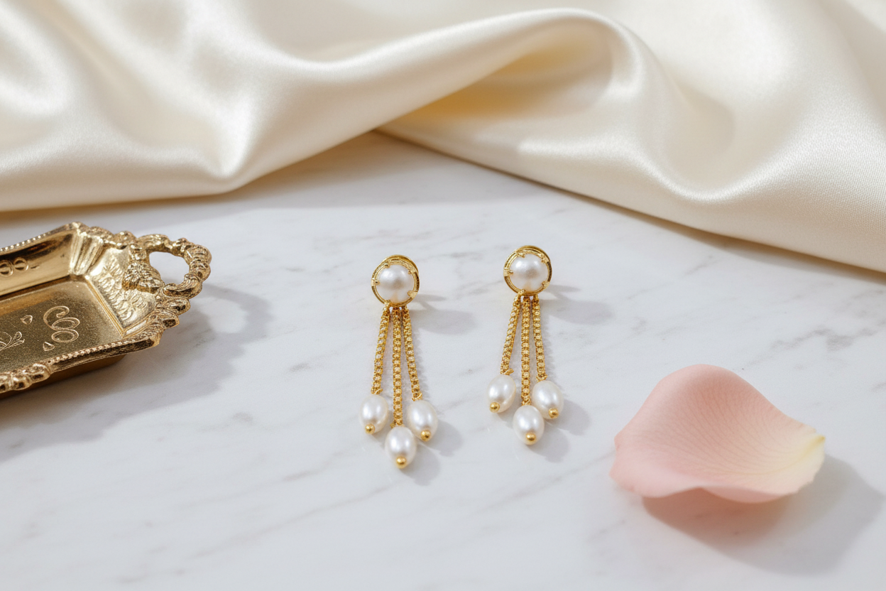 Detachable Pearl Drop Earrings