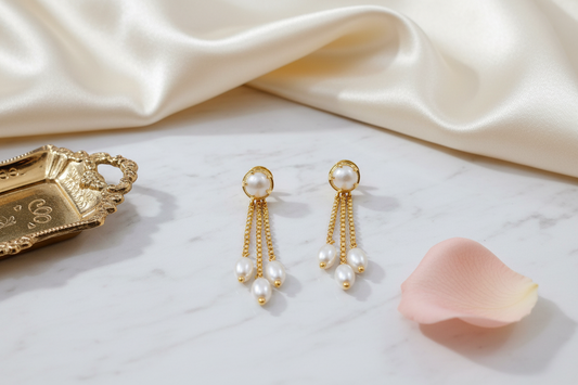 Detachable Pearl Drop Earrings