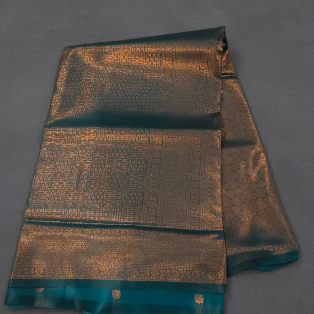 Dark Green Drape Magic Saree