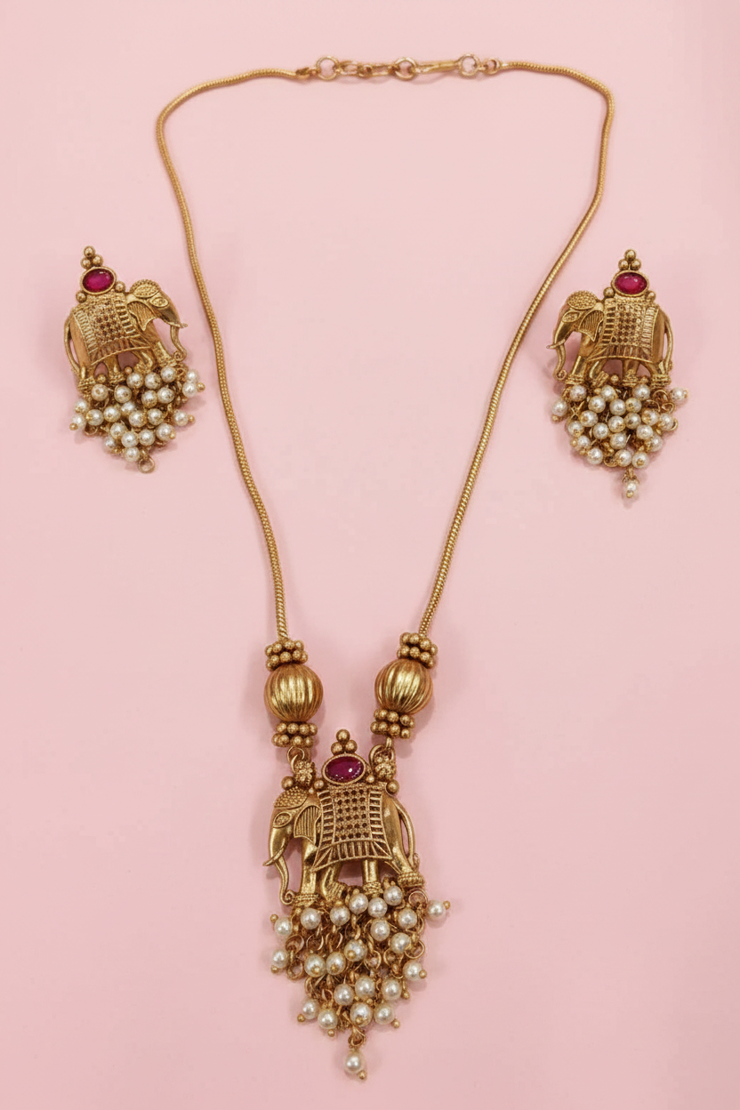 Elephant Pearl Droppings Chain