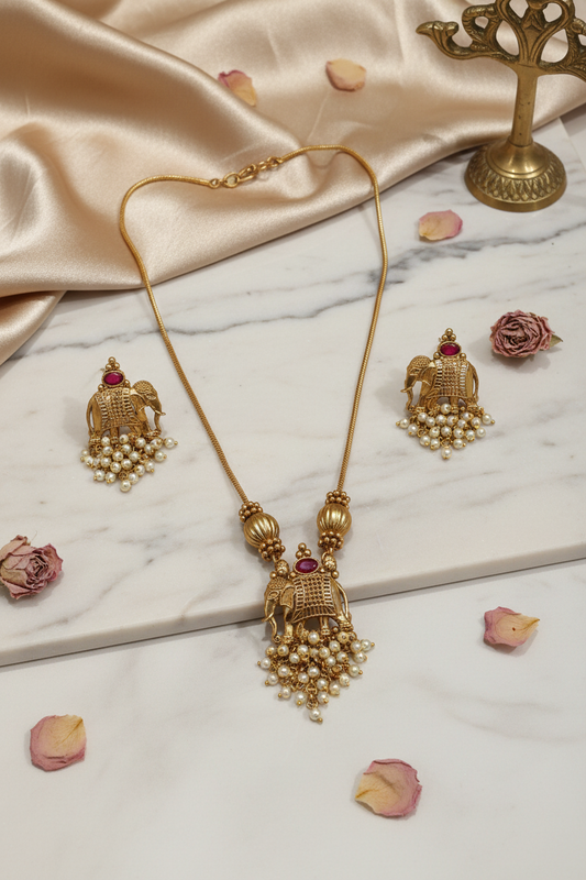 Elephant Pearl Droppings Chain