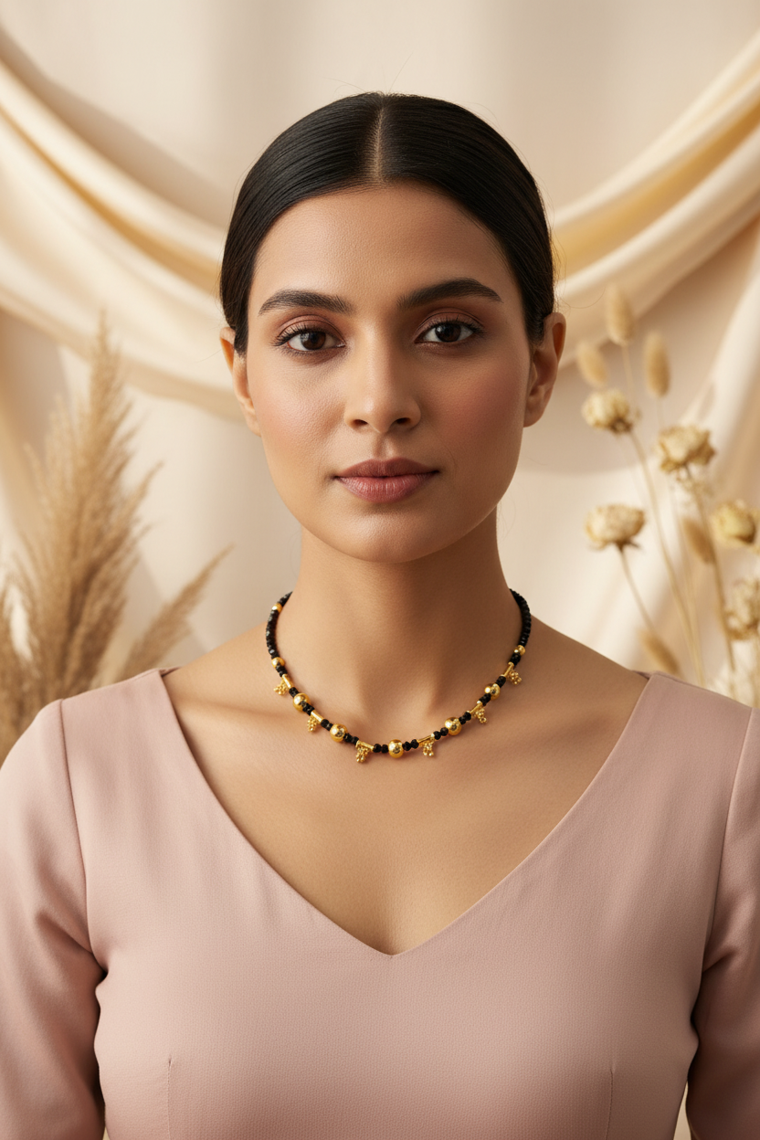 Fancy Black Crystal Chain 