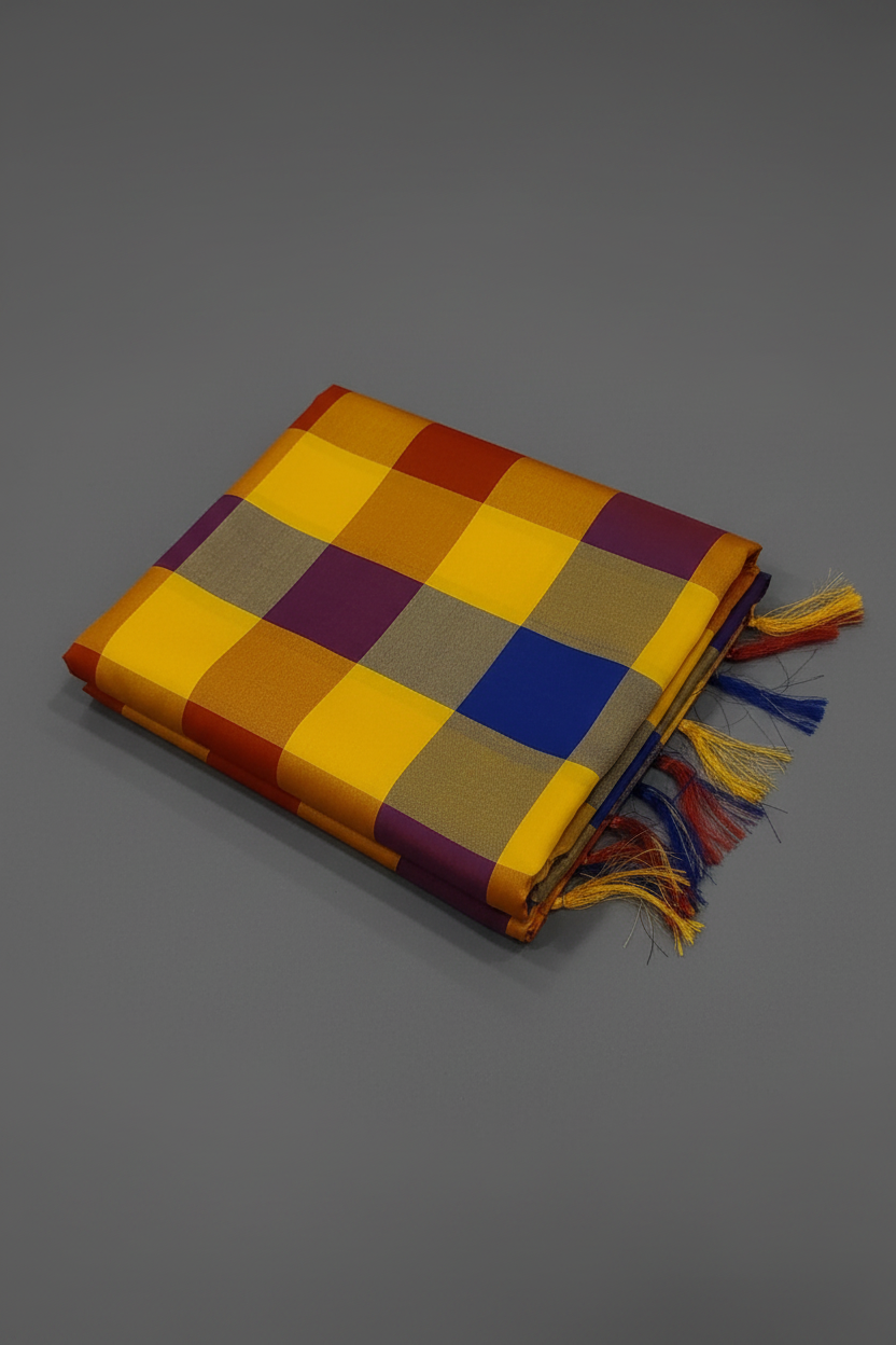 Traditional Fancy Checks Saree