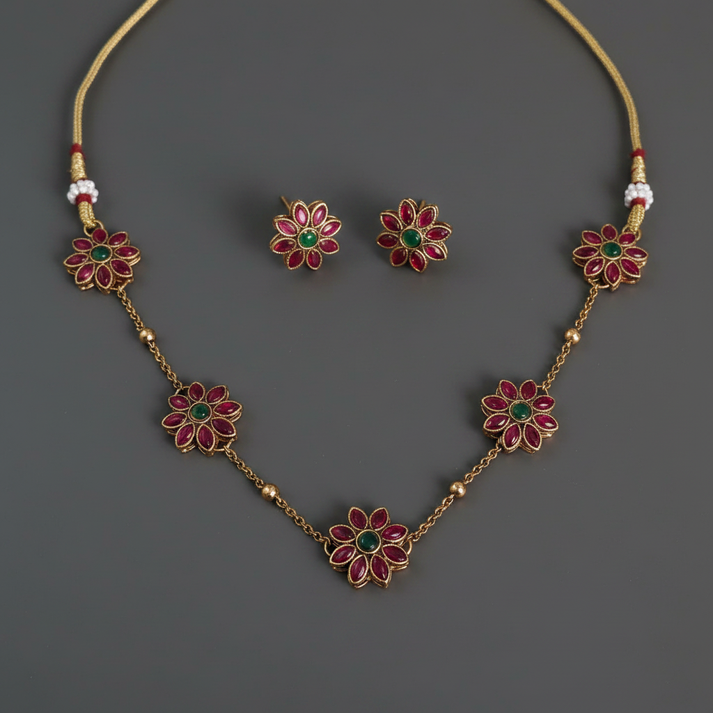 Kemp Floral Matte Chain