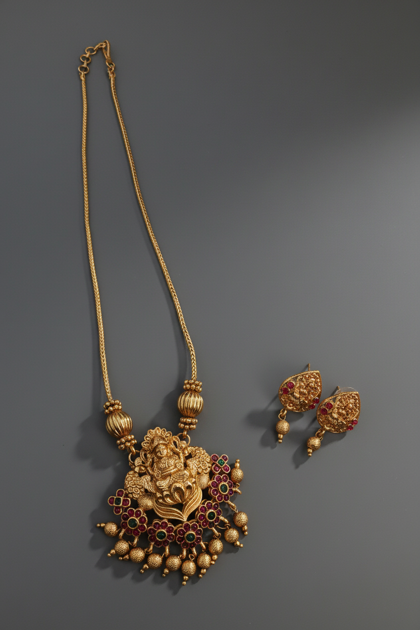 Multi Floral Lakshmi Chain
