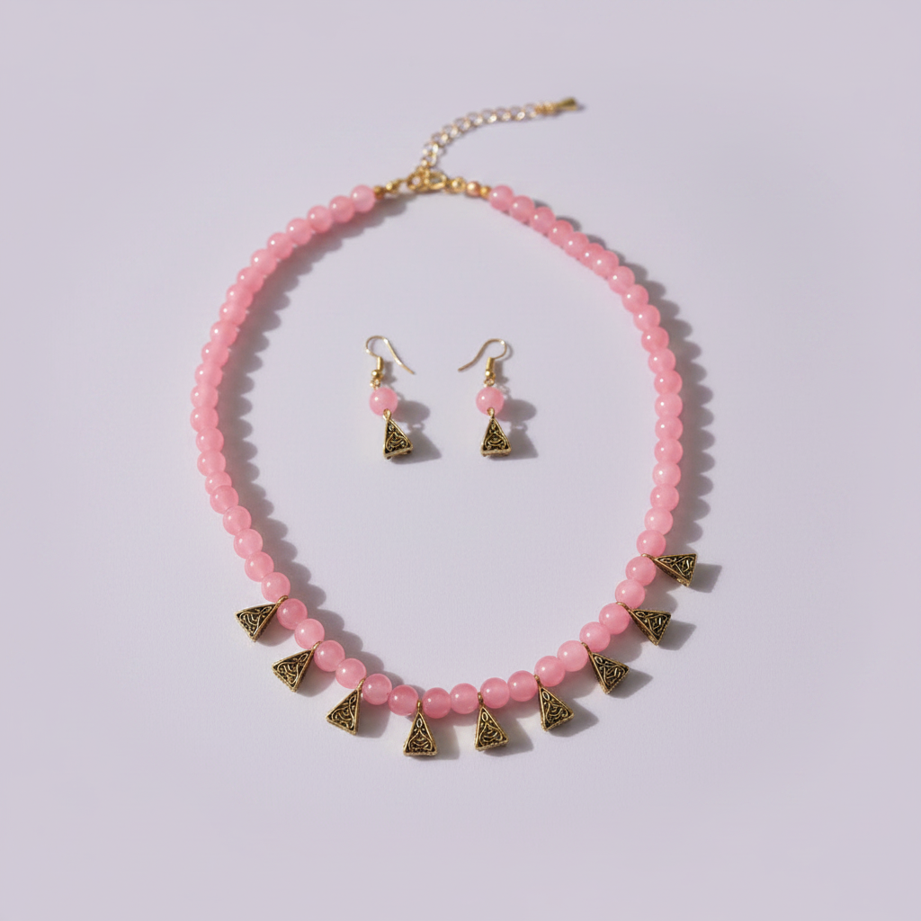 Pink-Glass-Bead-Chain