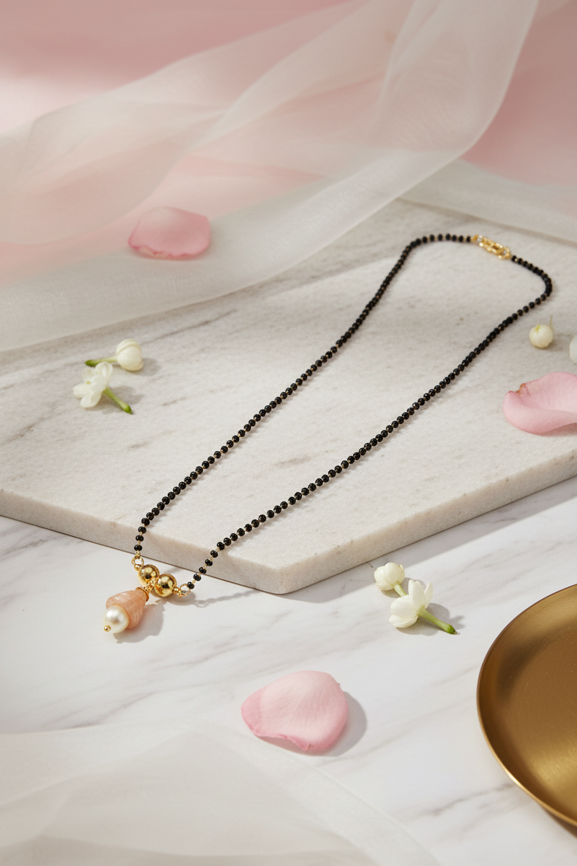 Glass Jhumka Pendant Mangalsutra