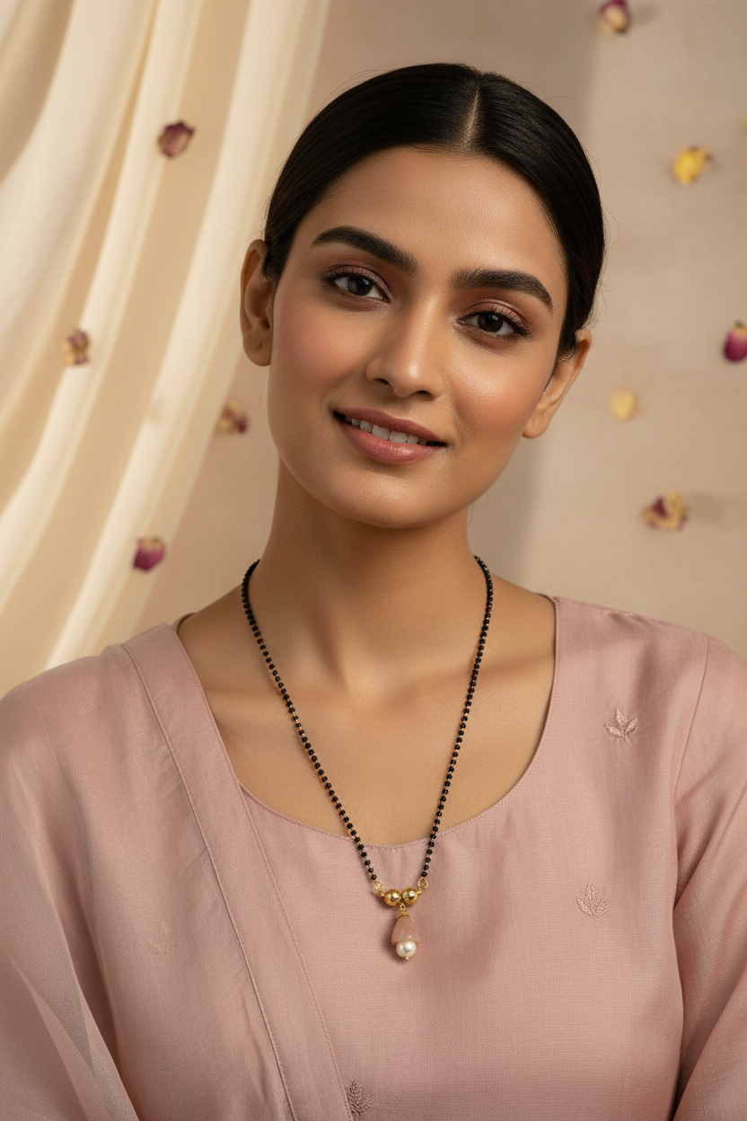 Glass Jhumka Pendant Mangalsutra