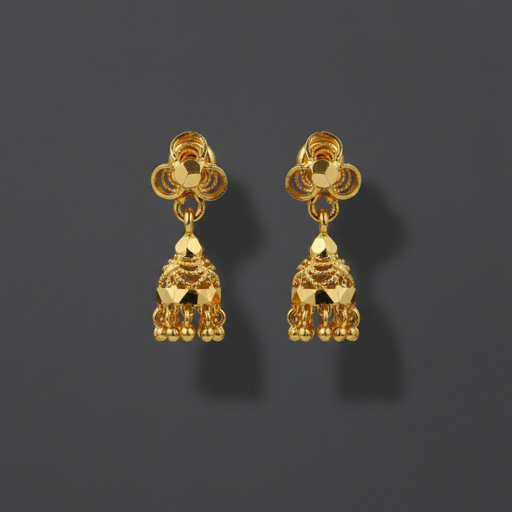 Gold-Replica-Floral-Earrings