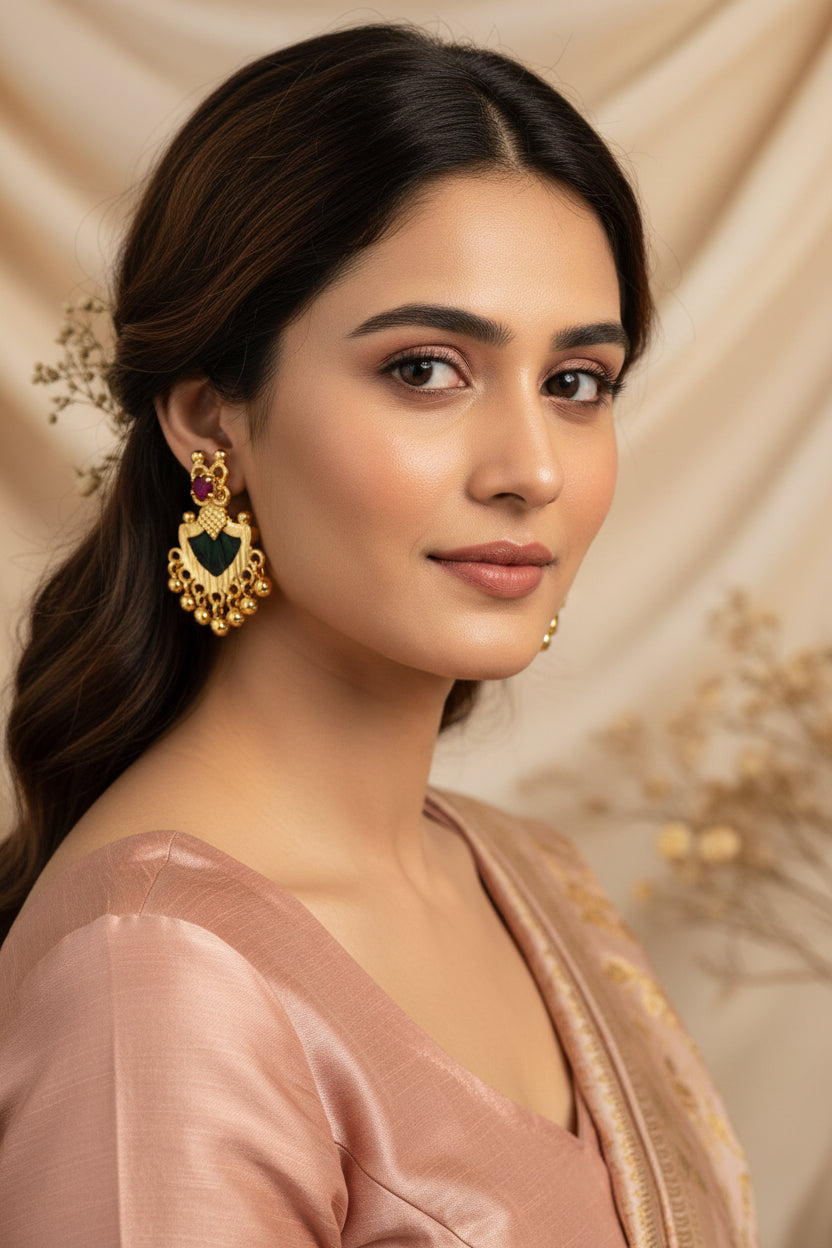 Gold-Replica-Palak-Earrings