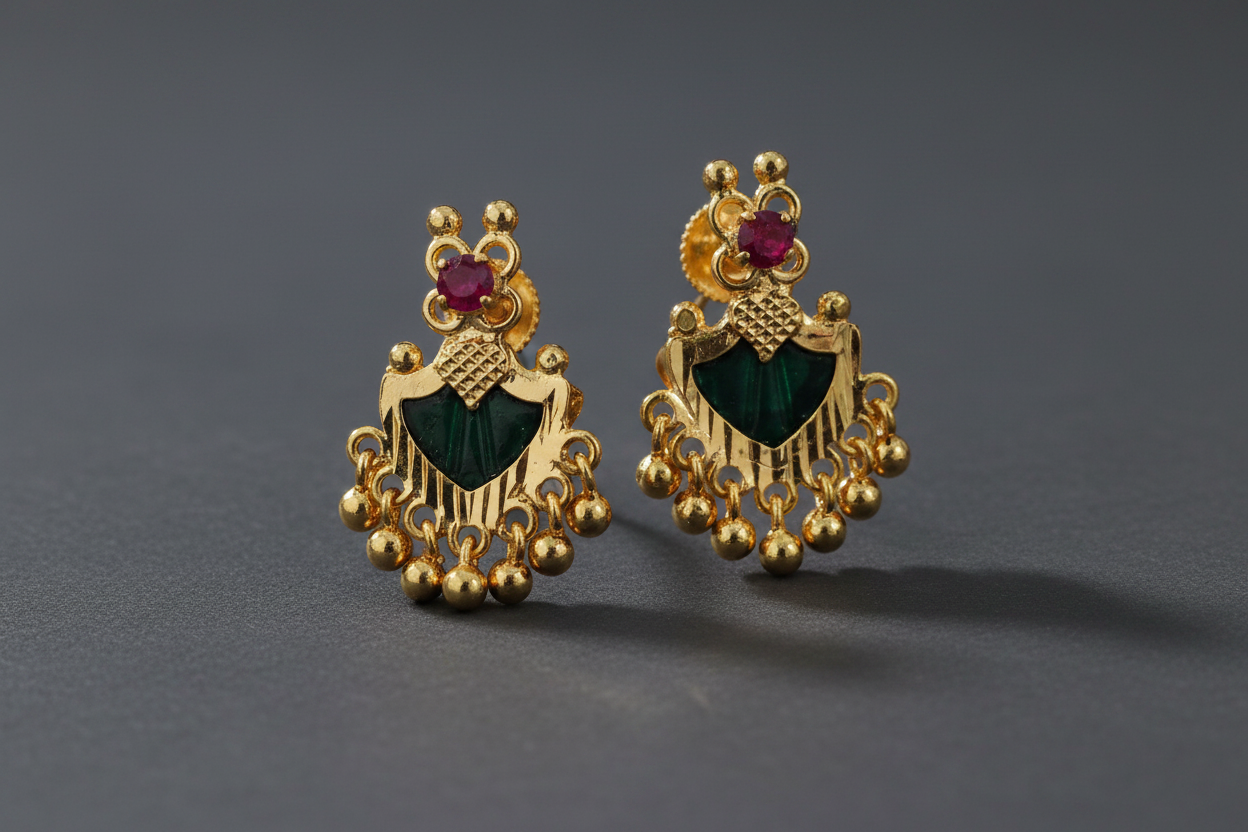 Gold-Replica-Palak-Earrings