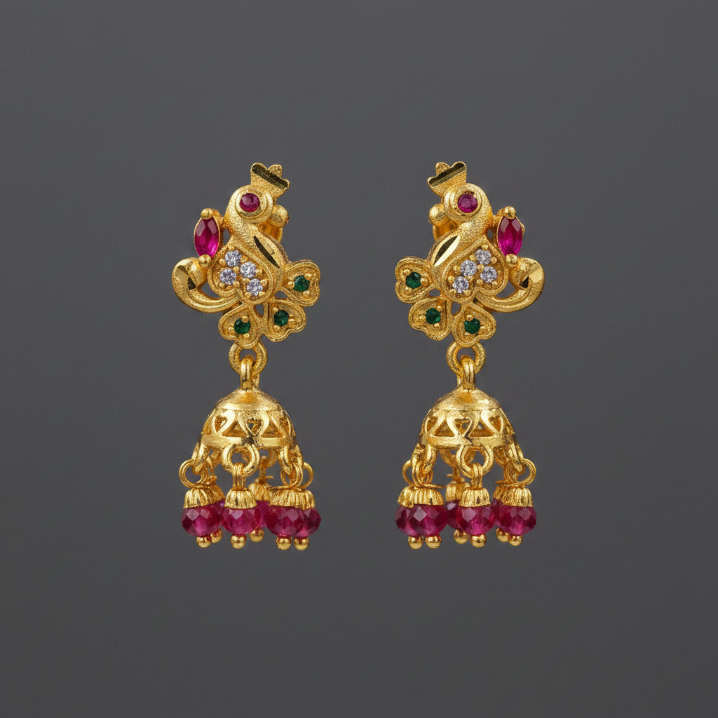 Gold-Replica-Peacock-Earrings