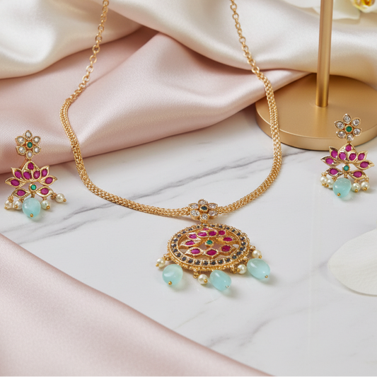 Gold-Replica-Palak-Choker/necklace