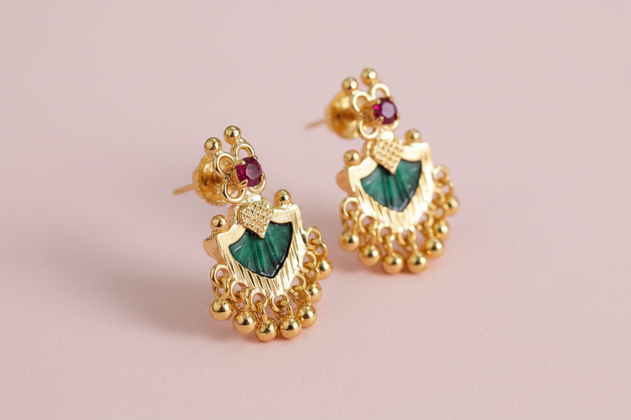 Gold-Replica-Palak-Earrings