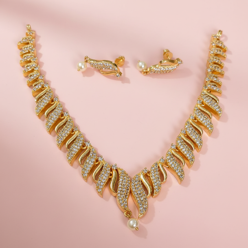 Premium Gold AD Necklace