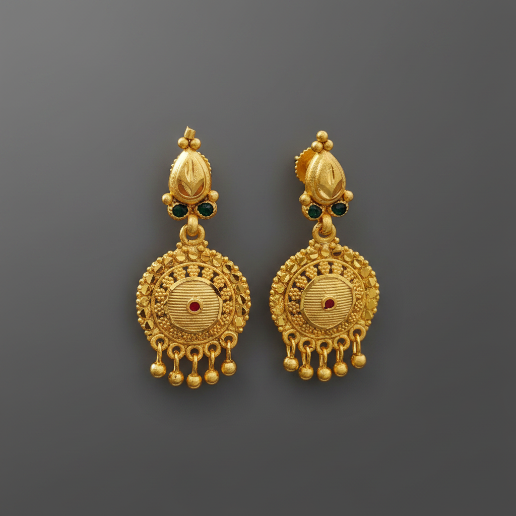 Gold Chakra Earrings 