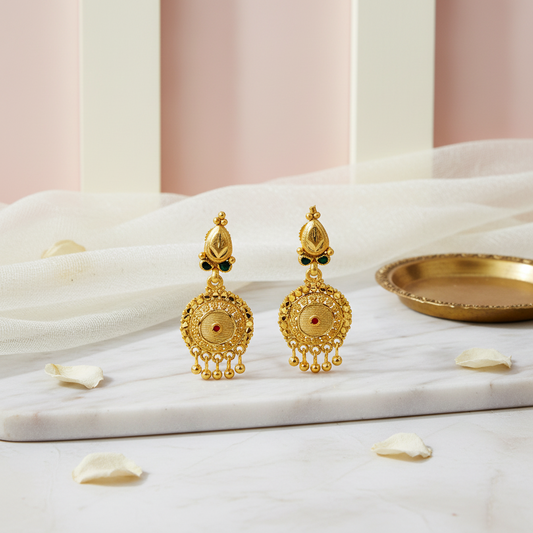 Gold Chakra Earrings 