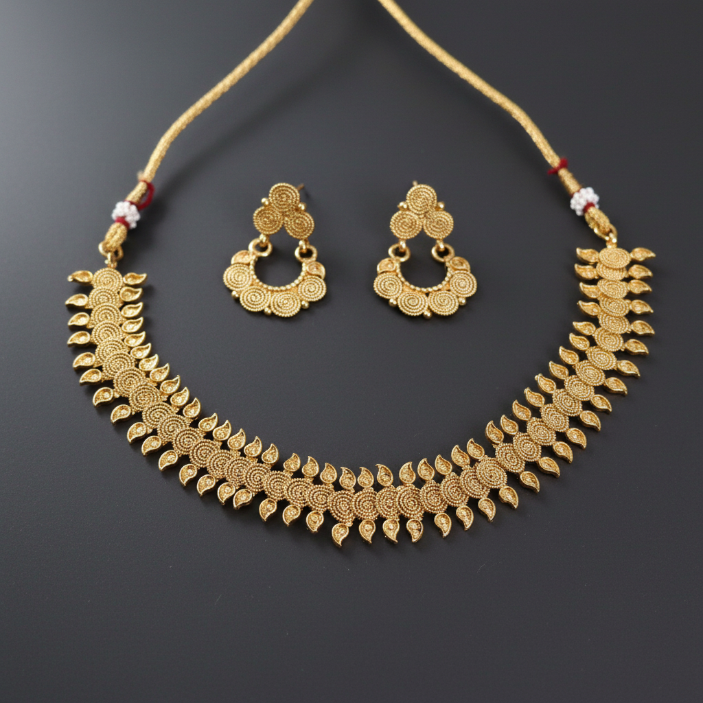Gold Kemp Coil Necklace 