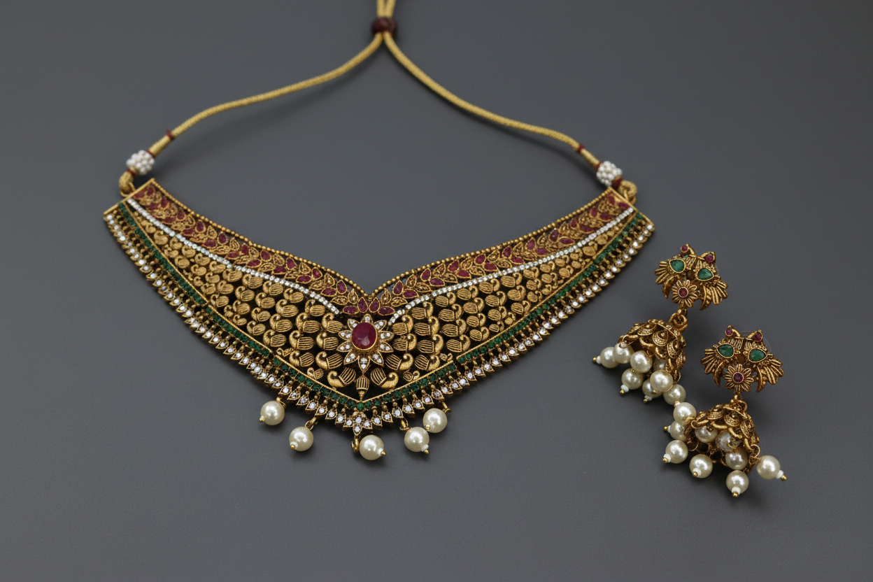 Gold Replica Floral Choker