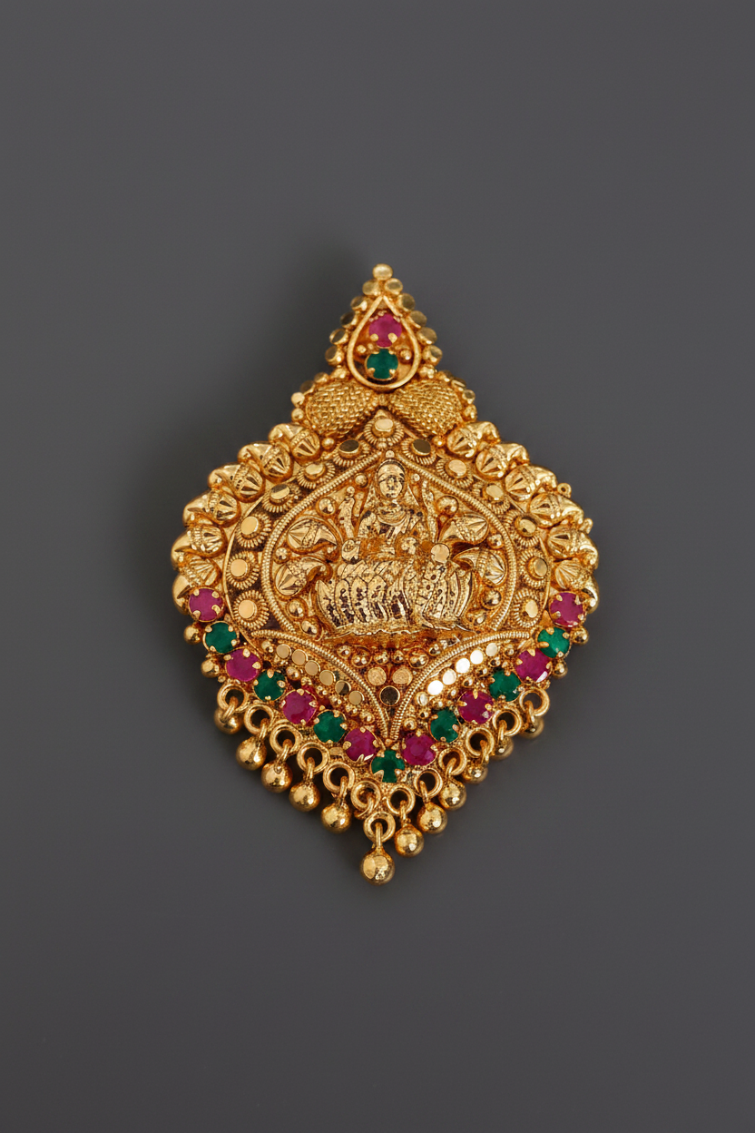 Gold Replica Lakshmi Pendant