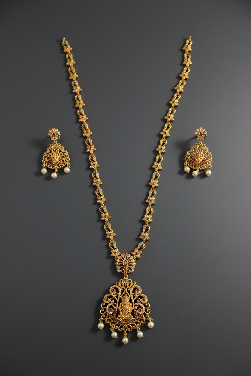Gold Polish Lakshmi Necklace