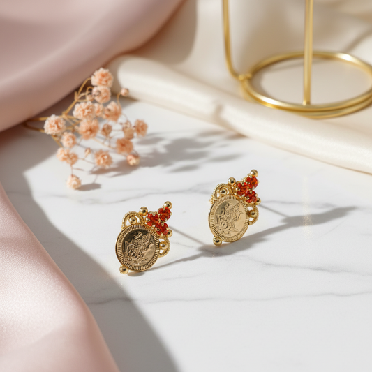 Gold_Lakshmi_Stud_Earrings