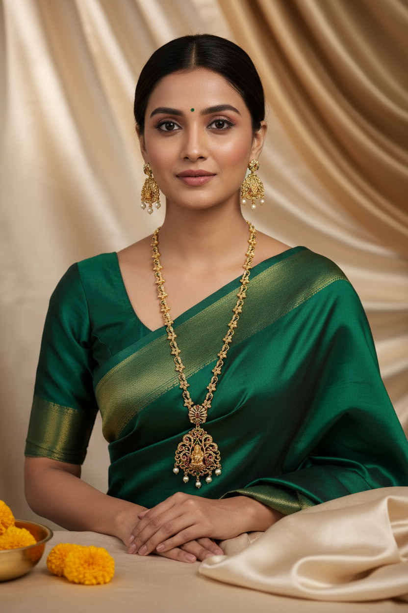 Gold Polish Lakshmi Necklace