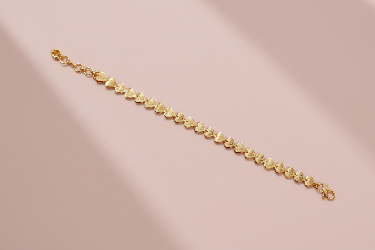 Gold Replica Heart Bracelet