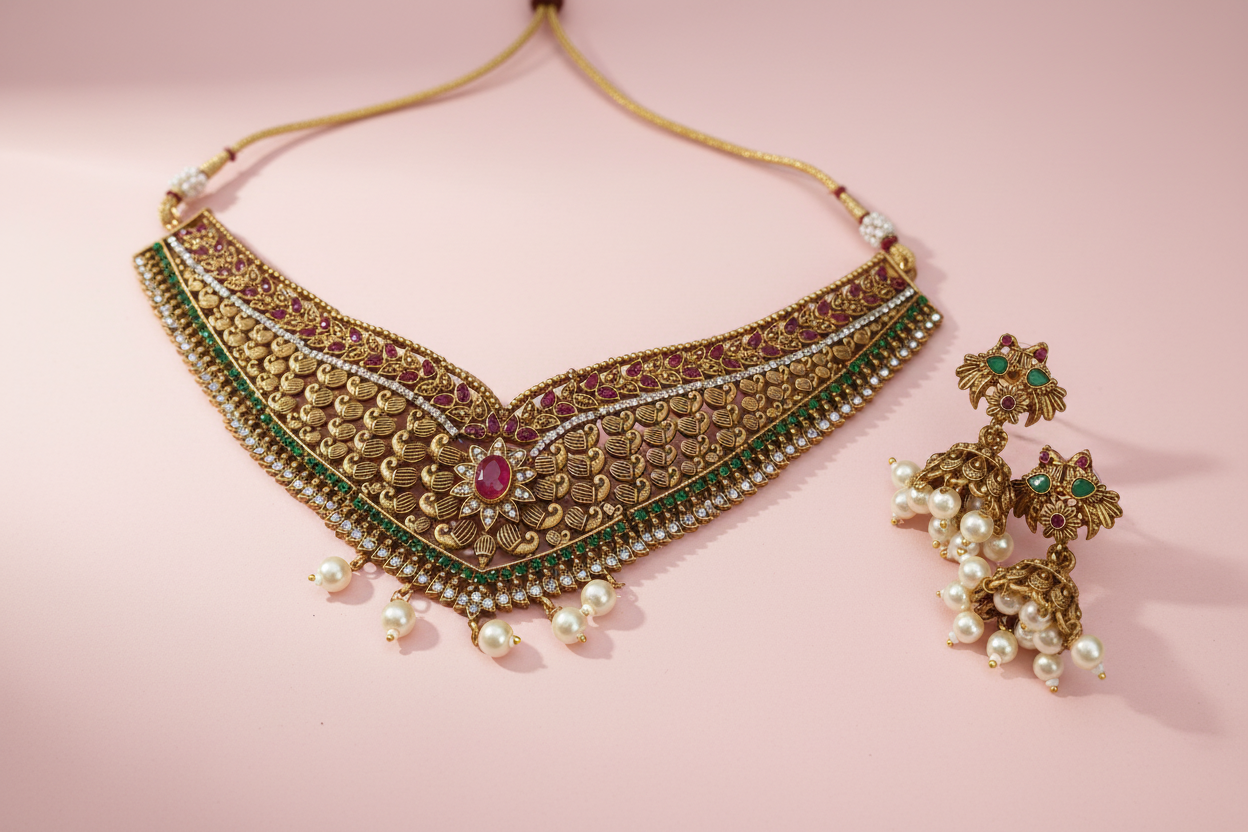 Gold Replica Floral Choker