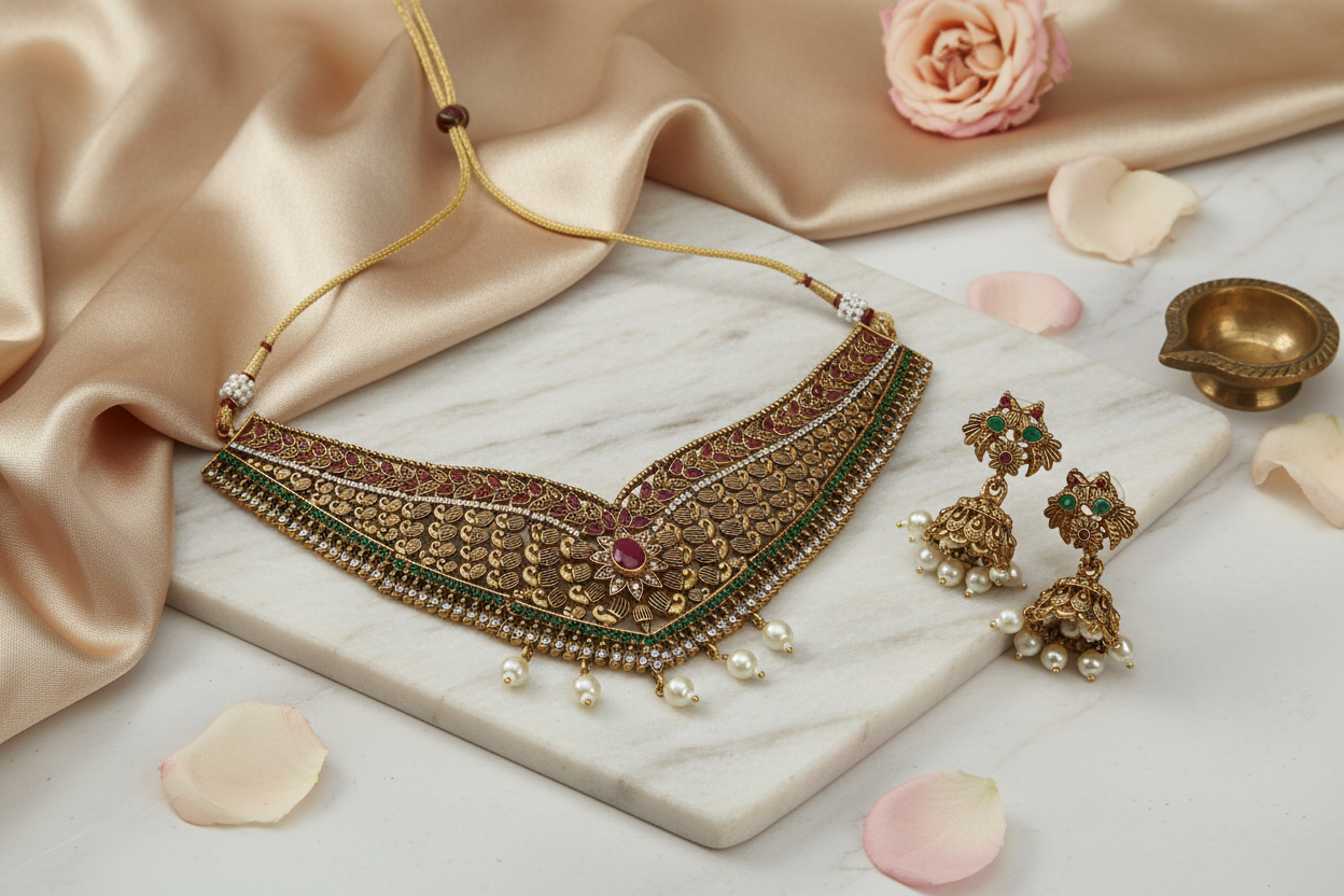 Gold Replica Floral Choker