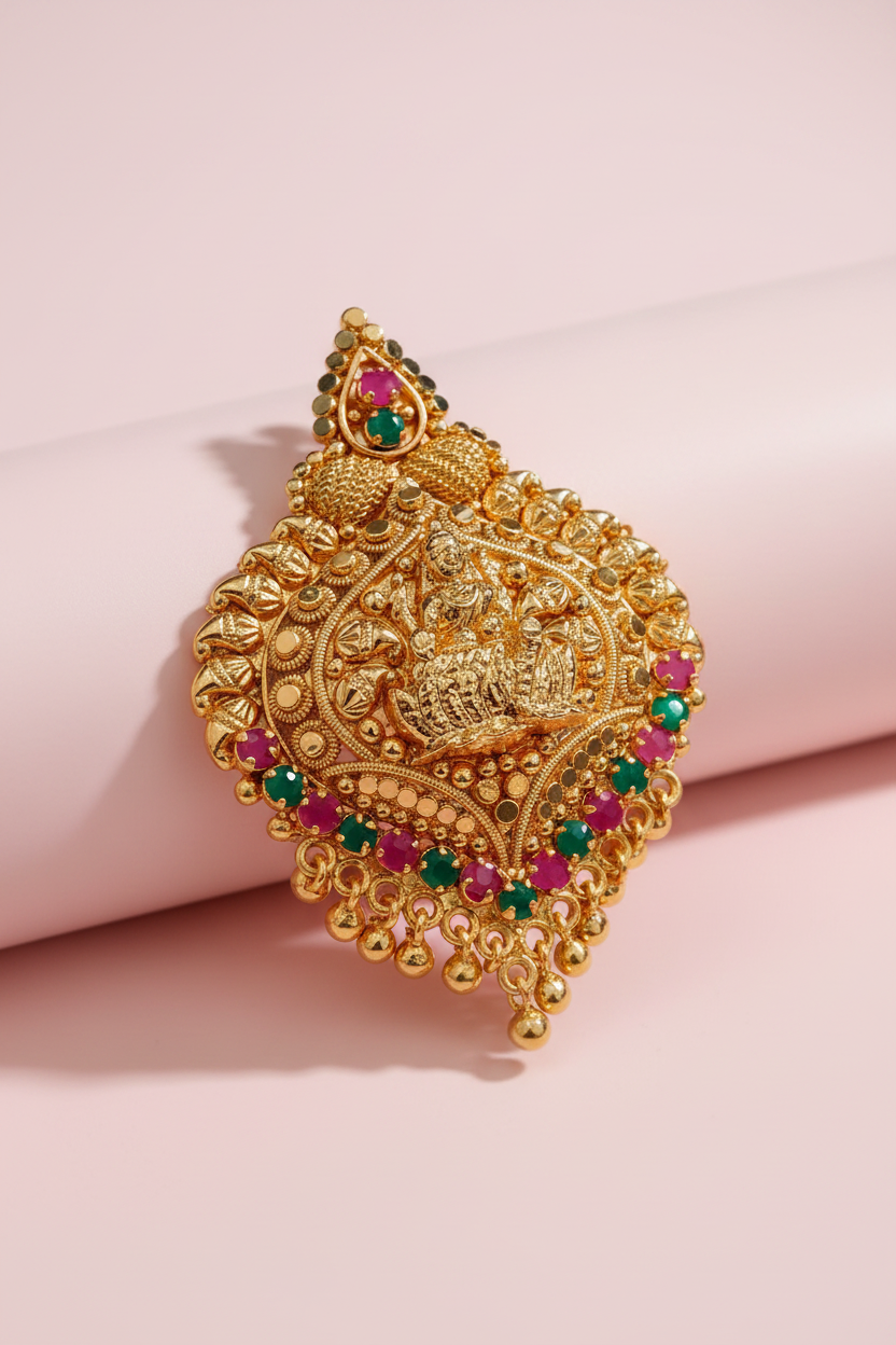 Gold Replica Lakshmi Pendant