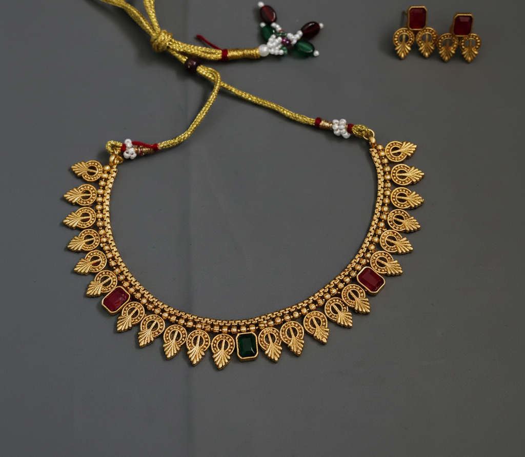 Gold Replica Leaf Necklace