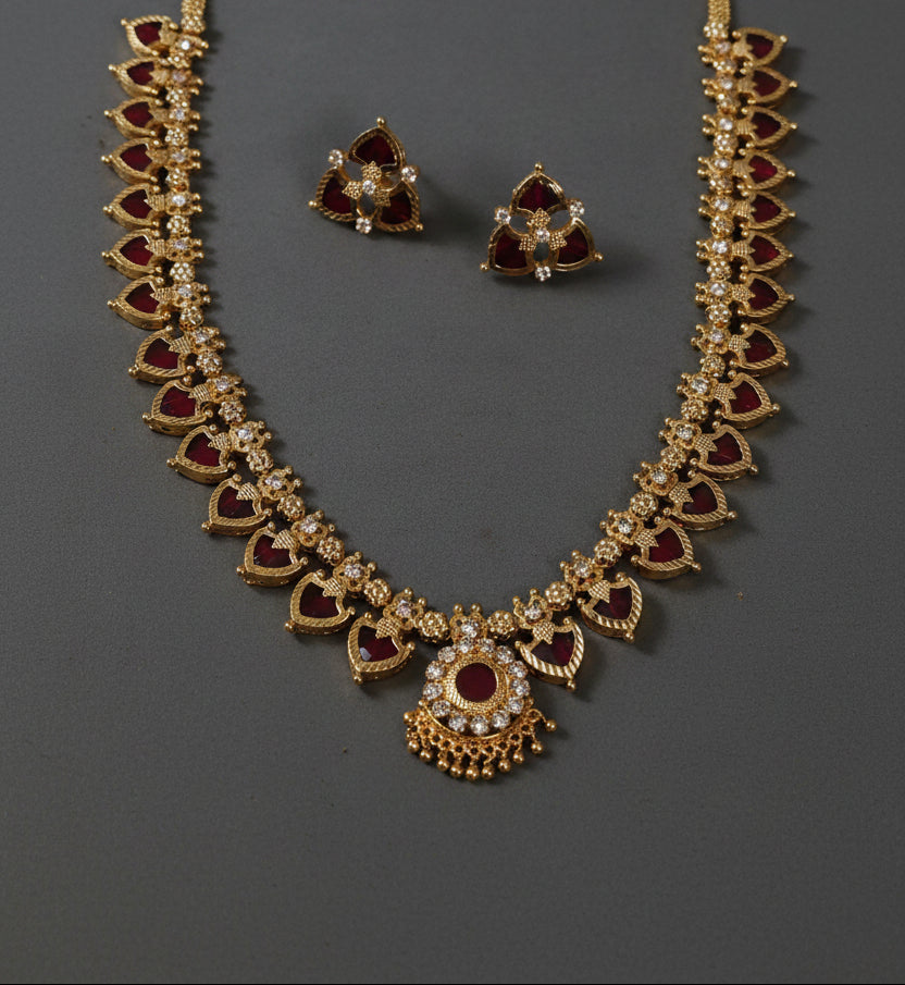 Gold Replica Palak Necklace