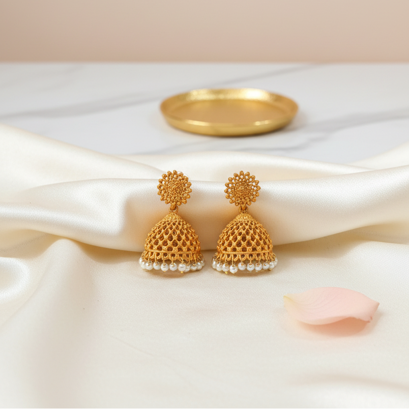 Golden Matte Jhumka