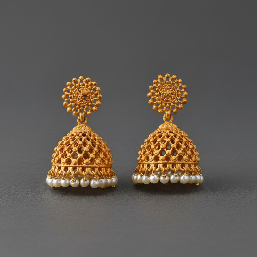 Golden Matte Jhumka