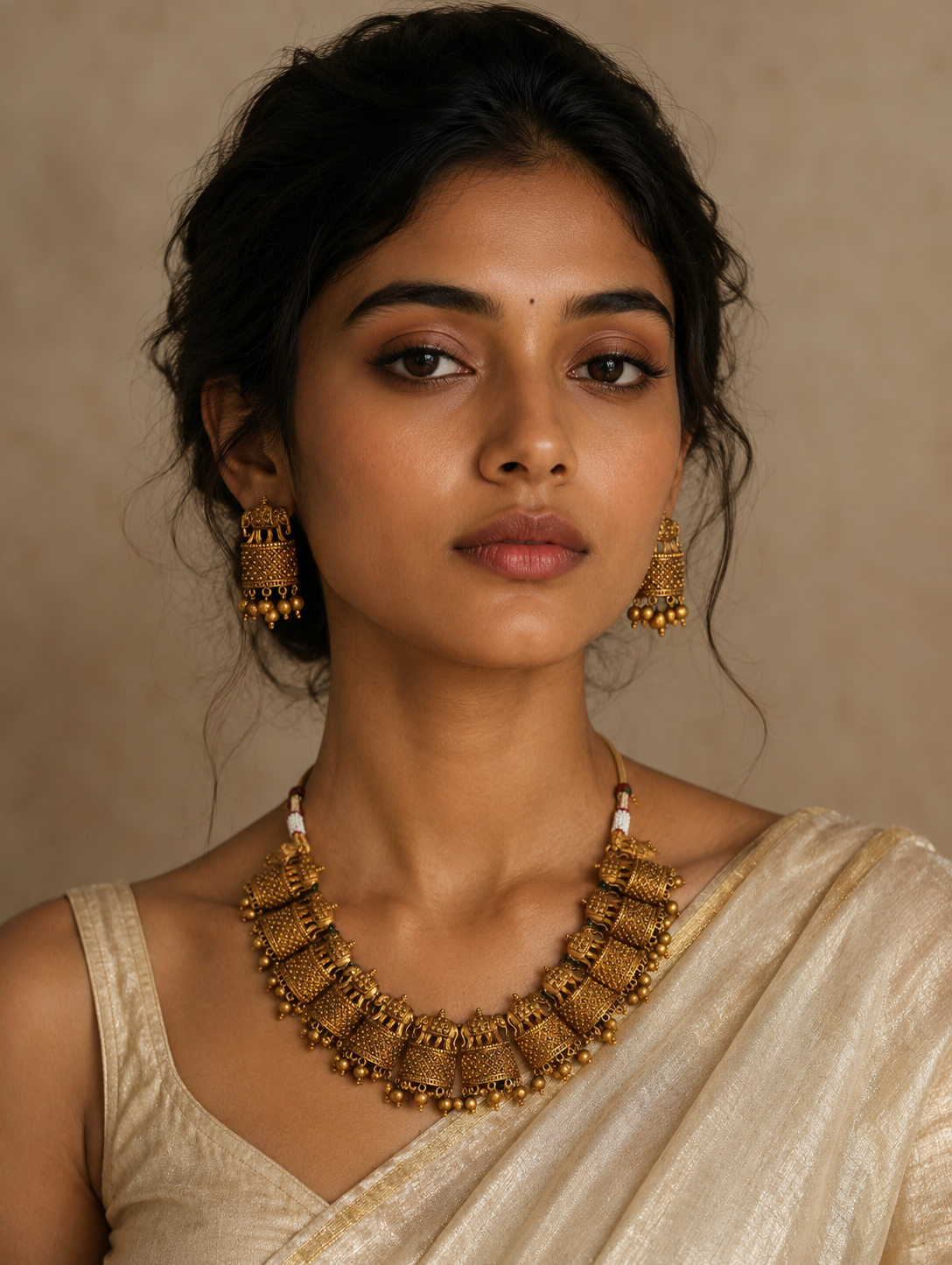 Golden Elephant Necklace 