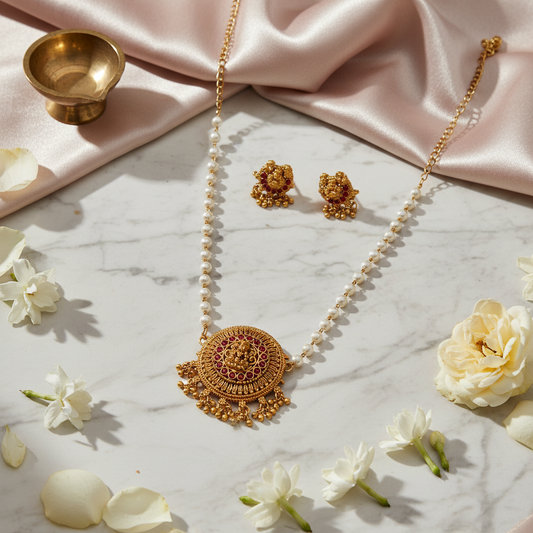 Golden Pearl Lakshmi Matte