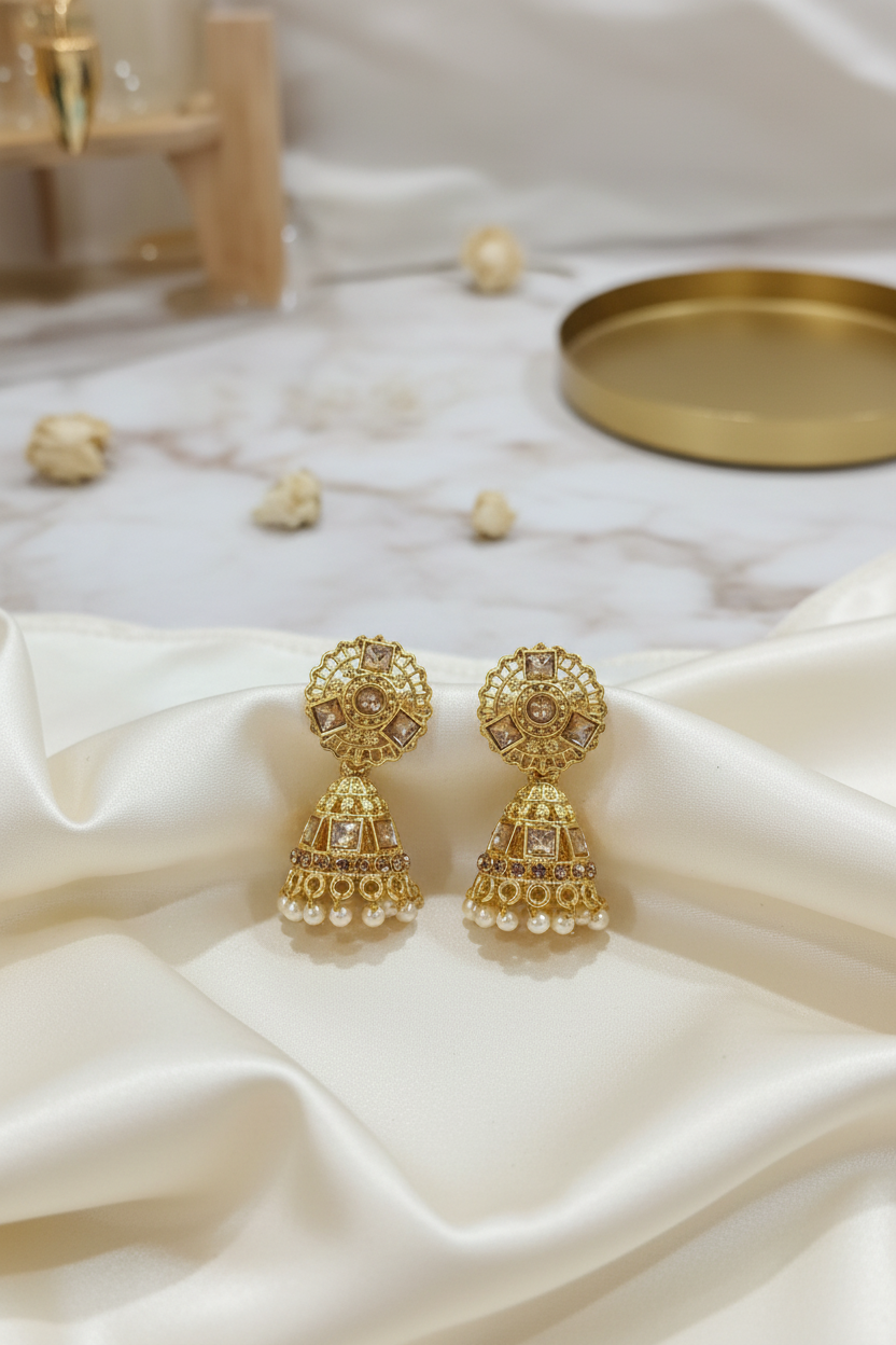 Golden Stone Earrings 