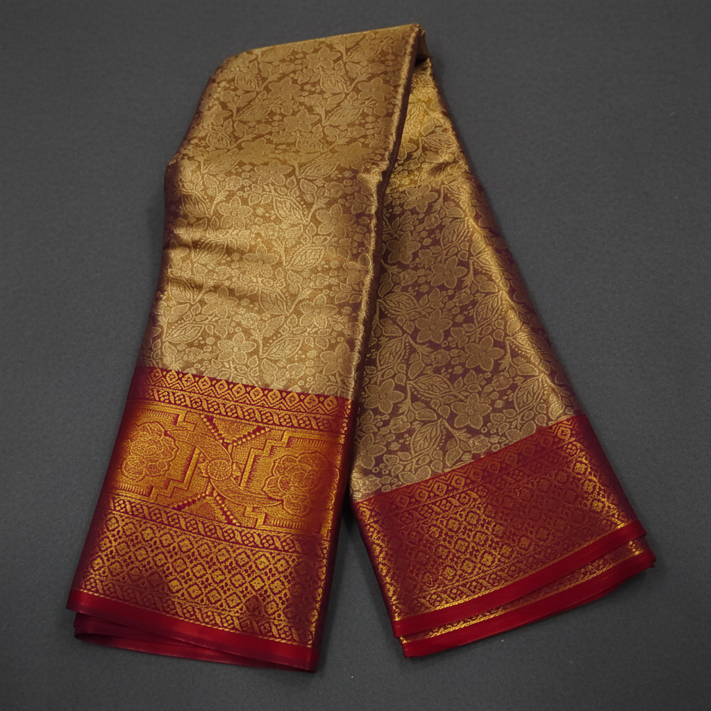 Golden Tissue Glow Saree