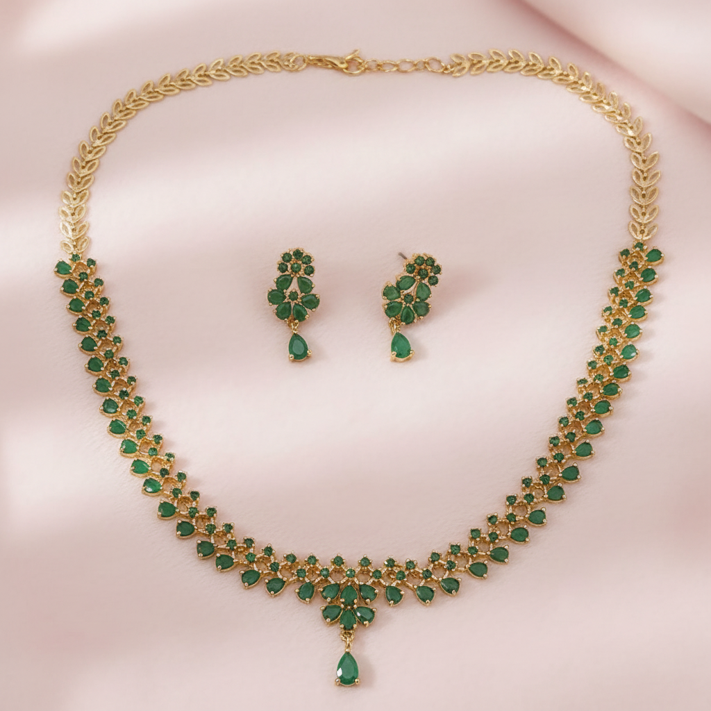 Premium Green AD Necklace