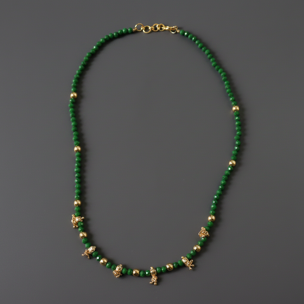 Green Crystal Beads Chain