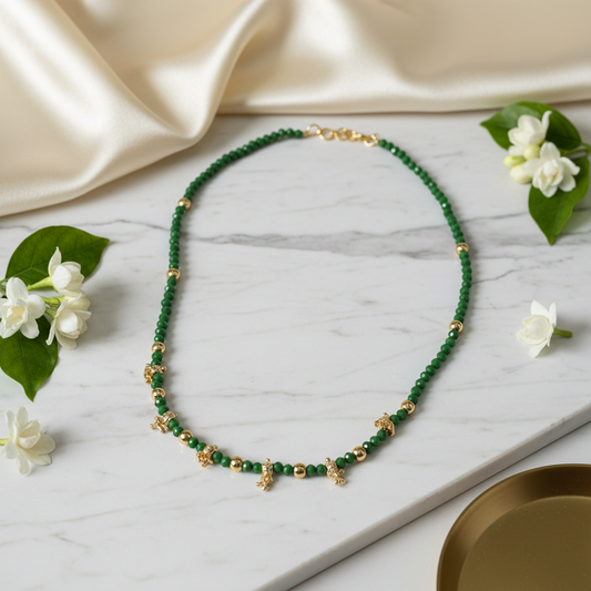 Green Crystal Beads Chain